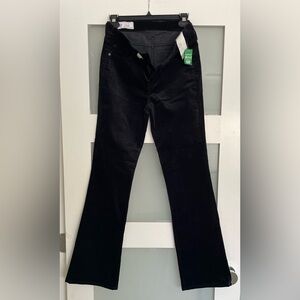 Gap Baby Boot Mid Rise black velvet high stretch jeans. New label on. Size 27 4R